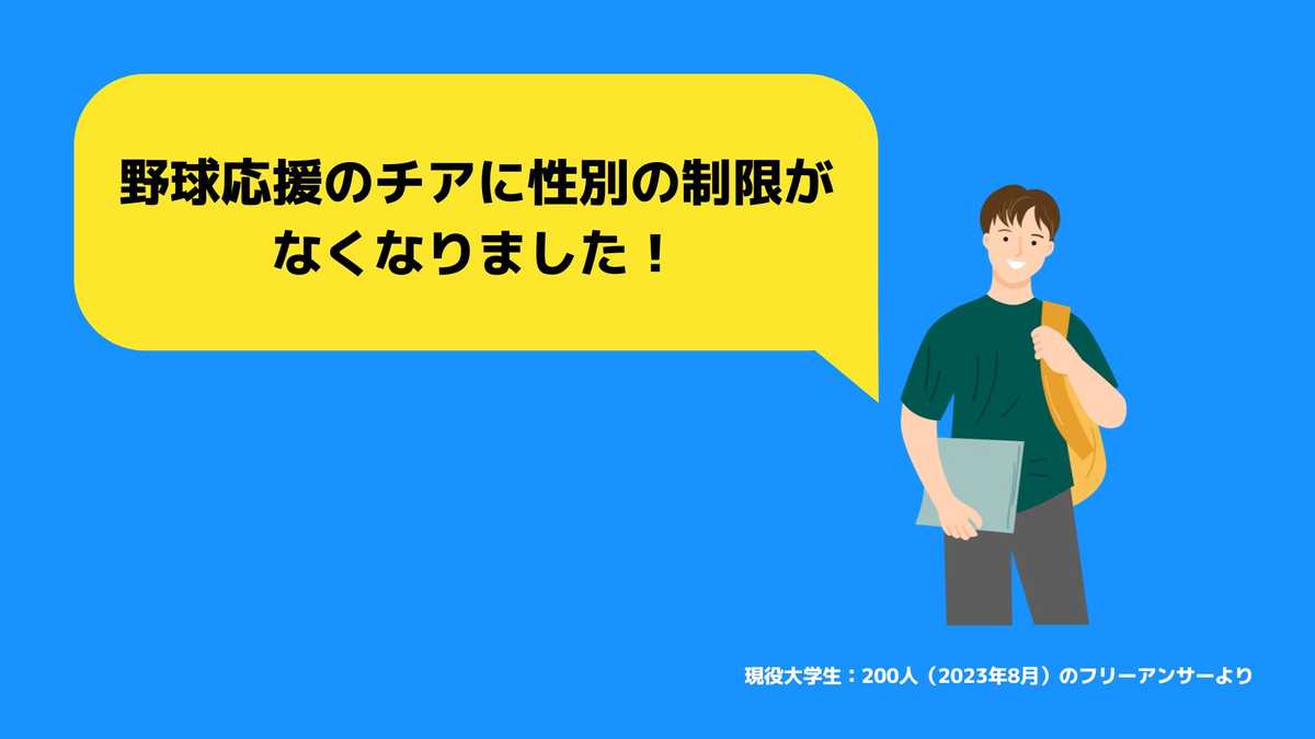 あなたが部活で経験した、時代が変わってきているなと感じたエピソードがあれば教えてください。 